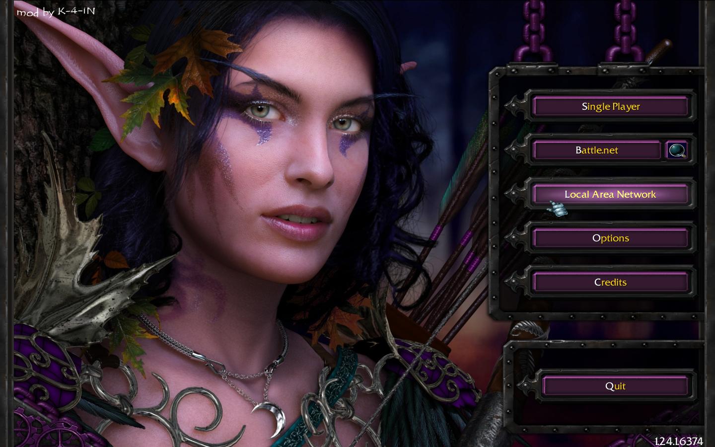 Тема меню для Warcraft 3 TFT - Night Elf